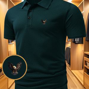 G562 - 남성용 신상 프린팅 폴로 셔츠, 클래식 단색 반팔 상의, 스트리트 패션, 심플하고 우아함, 스타일리시하고 트렌디함, 가정 및 야외용, 비즈니스 캐주얼 스포츠, 속건성 셔츠