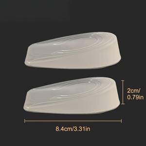 TEMU 투명 실리콘 미끄럼 방지 충격 흡수 소프트 및 탄성 깔창 한 쌍, 다양한 높이로 제공, 보이지 않도록 디자인되어 다양한 종류의 신발에 적합하며 발꿈치 높이 조절에 사용 가능