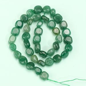TEMU 천연 그린 아벤투린 루즈 비즈, 불규칙한 모양의 비즈, 주얼리 만들기 액세서리, DIY 목걸이, 팔찌 및 폰참 (약 40개 비즈 한 줄)