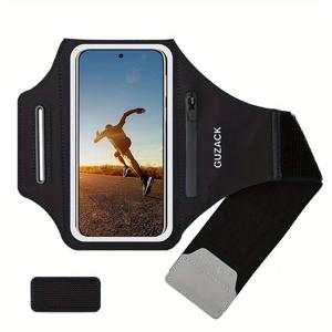 TEMU 1pc Zipper Poet Running Sports Phone Armband for iPhone 17 16 15 14 13 12 Pro Max Air Plus Men Women Outdoor Fitness Cycling Touch Screen Phone Car Key Storage Arm Bags