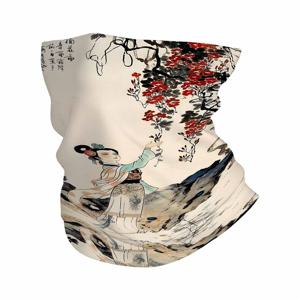 TEMU 고대 중국화 전통의상 거울 반사 참신한 디자인 다기능 프린트 스카프, 남녀공용 야외용 스카프, 마스크, 친구와 가족을 위한 명절 행사 선물용 넥 마스크, 헤드스카프, 가족 모임용