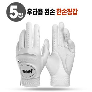 TEMU 5장 블레스트 반양피 골프장갑 천연양피 이중덧댐 단단한 그림감 필드앤