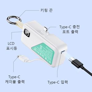 TEMU EGUDBET 5000mAh, 107g 초소형 보조배터리, 12W 접이식 USB-C 출력과 USB-C 케이블 출력 지원. iPhone 17/16/15, 삼성 갤럭시 S20-25 시스템 및 iPad Pro/Air 사용에 매우 적합하며, 휴대용 필수 비상 전원으로 사용 가능합니다