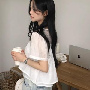 TEMU 여름 크루넥 디자인 셔츠와 멜빵 투피스 세트