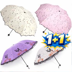 TEMU 1+1 자외선차단 우양산 99% uv차단 우산 봉우리