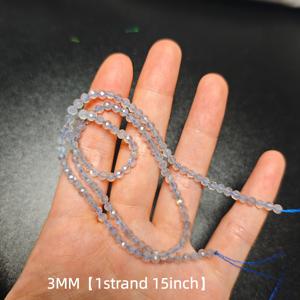 TEMU 천연 래브라도라이트 구슬 5A 등급 3mm, 팔찌 및 목걸이용 DIY 주얼리 제작 - 진품 무지갯빛 플래시 스패서리 비드, 공예용 액세서리