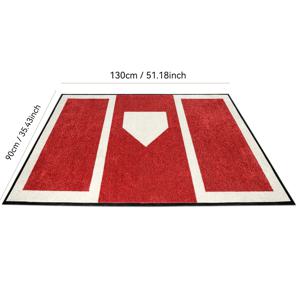 TEMU 미끄럼 방지 고무 뒷면이 있는 야구 타격 매트 1개, 130cm*90cm/51.18in×35.43in, 고가시성 프린트 쿠셔닝 표면, 내구성 및 내마모성, 실내/실외용 타격 매트, 휴대용 타격자세 연습 매트, 야구 매트, 농구 매트, 스쿼트 매트, 요가 매트, 테니스 매트