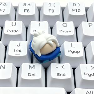 TEMU 키캡 키보드 크로스 메카닉 키보드 파이어프라이 애니메이션 키캡, QWERTY 키보드 호환, 애니메이션 팬 및 타이피스트 선물, 컴퓨터 액세서리, 키보드 장식, 캐릭터 캡 Lo, 내구성 있는 질감 공예
