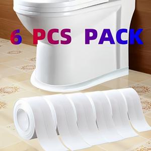 6롤, 1.89인치 너비 자체 접착 PVC 씰링 테이프, 샤워실, 욕조, 욕실 씰링용—펠앤스틱 탈부착 테이프, 고강도, 잔여물 없음, 다용도 테이프, 모서리용 유연한 코킹으로 적합, 추가 접착제 없이 DIY 모서리 처리에 이상적