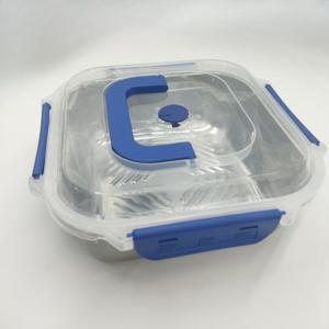 TEMU 뚜껑이 있는 스테인리스 스틸 식품 보관 용기, 57.49Oz, 누수 방지, 쌓을 수 있음, 야외 요리 및 식사 준비에 적합한 범용 사이즈, 크리스마스, 새해, 라마단, 어버이날, 독립 기념일에 이상적