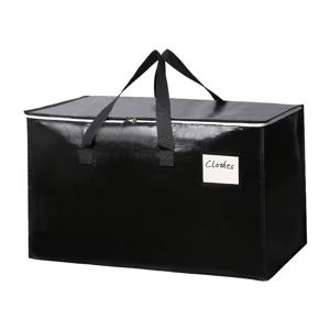 TEMU 특대형 고하중 지퍼 손잡이 이사용 가방, 가정용 의류, 담요, 침구, 일상 수납장 수납용