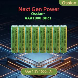 TEMU 오시안 AAA 니켈수소 충전지 8/16/24개입 1.2V 1000mAh HR03, 태양광 조명, 리모컨, 장난감, 시계, 마우스용