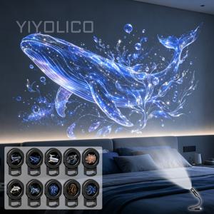 TEMU 10가지 스타일 오션 시리즈 스마트 LED 프로젝션 무드등, 해양 생물 고래 거북이 프로젝터, USB 전원 스마트 앰비언트 라이트, 침실, 게임방 및 홈 데코에 적합, 이상적인 선물