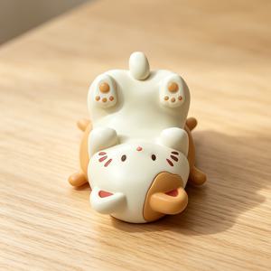 TEMU 귀여운 고양이 PVC 스탠드, 2-In-1 휴대폰 및 안경 홀더, 데스크 장식 선물