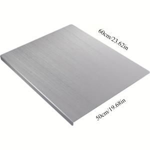 TEMU 304 스테인리스 스틸 특대형 양면 도마, 베이킹 및 고강도 주방 작업용, 고기, 페이스트리, 채소, 빵 절단용, 크기 23.6인치 X 19.7인치