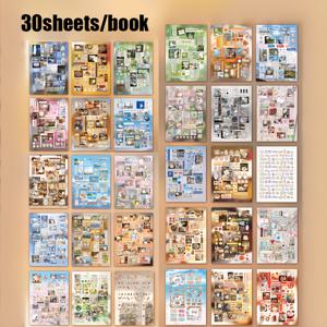 1권 (30장) 접착식 페이지 빈 스티커북 - 스크랩북, 저널 장식, 플래너 & 앨범용 - DIY 스티커, 저널, 플래너, 앨범, 스크랩북에 적합 - 가성비 팩