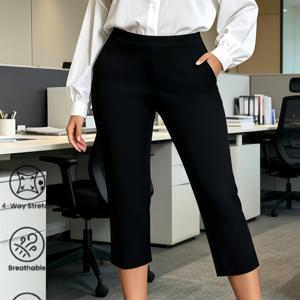 TEMU 카프리, 레깅스, 적합, 세탁기 사용 가능|치마바지