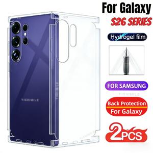TEMU 갤럭시 S26 울트라/S26 플러스/S26, 갤럭시 S22 5G/S22+ 5G/S23/S23+/S24/S25 플러스/울트라/S25 엣지용 HD 소프트 하이드로겔 후면 스크린 보호 필름 2개 팩 [셀프힐링+초박형+ 기포 없음], 정밀 핏, 스크래치 방지