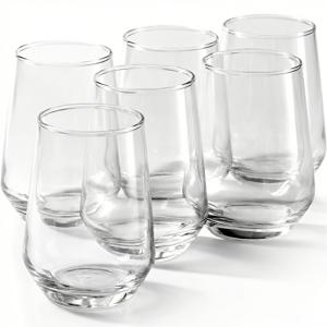 TEMU 2/6개 세트 - 390ml (13oz) - 드링킹 글라스, 하이볼 글라스, 투명 유리잔, 와인잔, 칵테일, 맥주, 주스, 모히토, 아이스티, 주방 및 바용 칵테일 잔