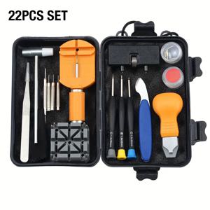 TEMU 22pcs 전문가용 시계 수리 세트 - 스테인리스 스틸 시계 및 팔찌 제거 세트 (박스 스탠드, 핀셋, 개폐 도구 포함) - 시계 수리 전문가 및 매니아, 시계 애호가에게 적합