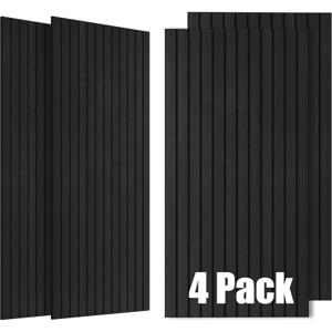TEMU 흡음 패널 4개 세트, 59.94cm * 29.97cm 장식용 대형 사이즈 흡음 벽 패널, 사무실, 홈시어터, 녹음 스튜디오, 거실 방음용, 스모크 그레이