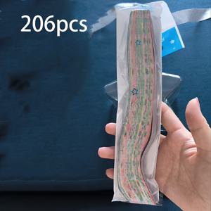 TEMU 206개 수제 DIY 야광 별 - 수제 색종이 12가지 색상 - 12궁도 양면 리본, 행운의 별 장식 스트립, DIY 롱스트립 , 손재주 향상, 생일/크리스마스 장식용, 밸런타인데이/어머니의 날 및 기타 공휴일용 선물로 추천