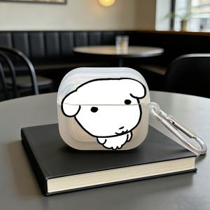 TEMU Apple Airpods 1/2/3/4/Pro/Pro2용 만화 가나디 강아지 패턴 보호 케이스 커버, TPU 텍스처 경량 내구성 스크래치 방지 충격 방지 이어폰 충전 박스 부착 버클 액세서리