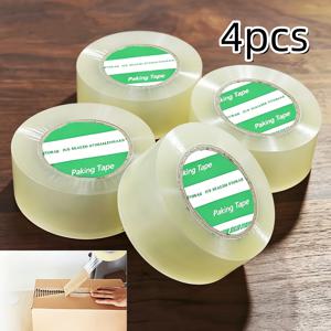 TEMU 투명 밀봉 테이프 4롤, 4CM*80m, 높은 접착력, 강력함, 사무실, 가정, 택배 포장 및 밀봉용, 학생 및 공예용 일반 포장용, 넓어진 포장 테이프