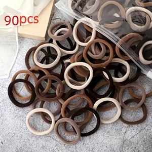 TEMU 90/120 심리스 헤어 타이, 포니테일에 적합, 여성 및 남성 모두에게 완벽합니다. 곱슬머리 관리를 위한 필수 액세서리! 봄 축제, 발렌타인데이, 및 일상 외출에 이상적인 탄성 헤어 밴드