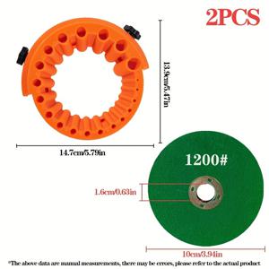 2개입 다기능 드릴 비트 연마기, 100mm 앵글 그라인더용 4인치 레진 연마 휠 포함, 2-13mm 비트에 적합, 오래된 드릴 비트를 빠르게 복원, 효율적이고 사용하기 쉬움