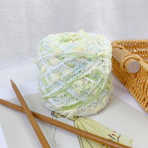 TEMU 1개 100g 핸드메이드 멀티컬러 뜨개질 및 코바늘용 실 - 화이트/그린/옐로우 멀티스트랜드 혼합 실, DIY 가방, 모자, 아미구리, 코바늘용 색상 변경 팬시 공예 실 - 공예용