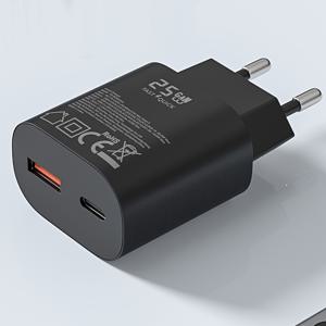 TEMU 25W 고속 충전기 USB A+USB C 듀얼 포트 충전 헤드, 아이폰 17/16/15/14/13/12/11/Pro Max/Xs/Xr/Ipad에 적합, 삼성 갤럭시 S25 Ultra/S25/S25+/S24+/S24 Ultra/S24/S24+/S23 Ultra/S22 Ultra/S21 Ultra 및 기타 장치 어댑터와 호환