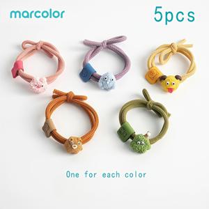 TEMU 마를컬러 동물 머리끈 스크런치 10개/5개 세트, 십대용 - 카와이 동물 참이 달린 귀여운 땋은 고무줄 헤어밴드, 포니테일 홀더, 친구 집에서 놀기, 파티, 애니메이션 테마 헤어스타일용 선물 상자