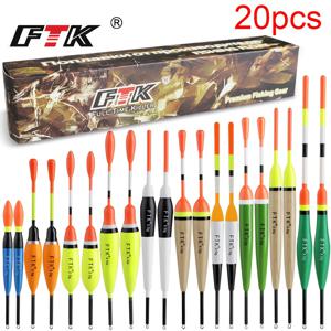 TEMU FTK 찌 세트 20개: 0.035oz, 0.0705oz, 0.106oz, 0.141oz; Balzgan 목재와 구리 합성재료 제작; 잉어 낚시용으로 특별 설계된 혼합 사이즈 찌 세트; 독점 색상 조합