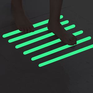 TEMU 24개 야광 미끄럼 방지 계단 발판 스티커 - 실내 계단 및 바닥용 투명 플라스틱 안전 발판 패드, 도구 불필요 설치, 바닥 스트립 (주거/상업용) 할로윈 및 크리스마스 선물