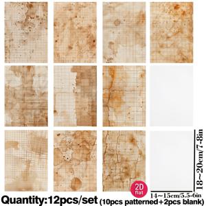 TEMU 빈티지 티슈 페이퍼 1팩, 반투명 고급 티슈 공예지, DIY 스크랩북킹, 저널링, 사진 앨범용 2D 평면 창의적인 수제 스티커, 사진 앨범, 문구 스티커, 장식용 학교 공예 재료 종이 세트, 2D 평면