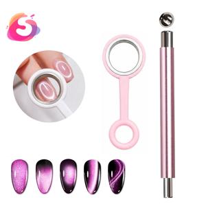 TEMU 네일 아트 반지 자석 세트, 고양이 눈 네일 아트 도구 세트, 원형 네일 아트 도구, 네일 테크 필수품, 네일 용품, 네일 장비, 초보자용 네일 도구, 네일 자석 전문가용