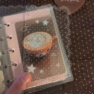 TEMU 반투명 아크릴 M5 플래너 대시보드 1개, 물결 레ース 테두리, 코켓 다이어리, 스크랩북킹, 플래너용 플라스틱, 벌렛 저널링용 바인더 칸막이, 대시보드 보드, 벌렛 저널에 적합