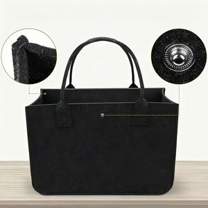 TEMU 펠트 토트백 | 쇼핑, 장보기, 수납용 대용량 핸드백 | 재사용 가능하고 내구성 좋은