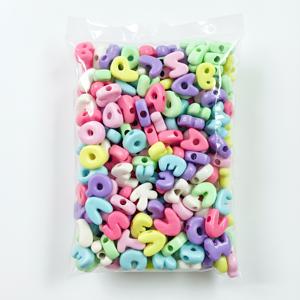 TEMU 약 500g 약 175개 재미있는 컬러 3D 알파벳 구슬, 독특한 디자인 A-Z 알파벳 아크릴 6mm 큰 구멍 아크릴 알파벳 구슬, 영어 구슬, DIY 목걸이, 팔찌, 휴대폰 장식 체인 루즈 비즈용 - 주얼리 제작용 비즈 - 독립기념일 발렌타인데이 선물