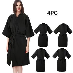 TEMU 미용실용 경량 프리사이즈 앞치마 4개 세트, 미용실 대량 구매용 - 내구성 좋고 편안한 헤어 커팅 망토, 미용사 및 헤어스타일리스트에게 적합, 미용실에서 사용하는 스타일리시한 앞치마
