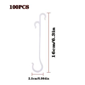 TEMU 100개입, 과일 클러스터 후크, 플라스틱 과일 지지 후크, 식물 후크, 토마토, 고추, 오이, 포도 등에 적합, 덩굴 지지 및 낙하 방지용