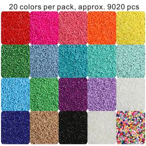 TEMU 9020개 (약 125G) / 2.5mm 컬러 유리 시드 비즈 루즈 원통형 패드 비즈, 주얼리 제작 패션 팔찌 목걸이 및 기타 장식 공예 용품을 위한 장식 비즈