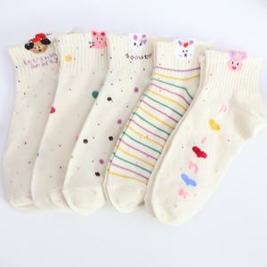 TEMU 10켤레 (5켤레) 십대용 편안하고 스타일리시하고 귀여운 만화 토끼 하트 양말, 십대용