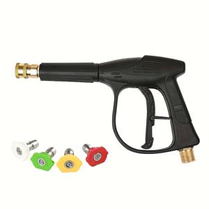 TEMU 1개 25Cm (약 9.9Inch) 고압 블랙 3-In-1 고압 물총, 4000Psi, 1/4 퀵 커넥트, 끝부분 M22-14 연결, 다양한 상황에서 청소에 적합