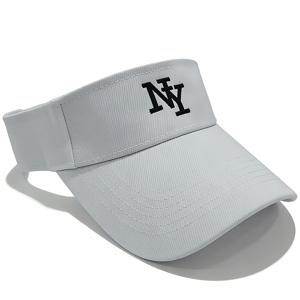 TEMU 남녀공용 NY 테마 자수 바이저 - 조절식 헤드밴드, 경량, 달리기, 테니스, 피트니스, 캐주얼웨어 & 추수감사절 행사에 적합, 신축성 없음, 달리기, 테니스, 헬스장, 야외 스포츠에 적합, NY 바이저 모자