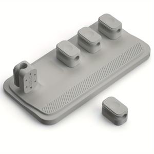 TEMU 자석 케이블 정리기, 케이블 홀더 클립, 데스크용 다목적 코드 정리기, 조명 USB C 케이블용 5개 클립, 나무, 대리석, 금속, 유리에 부착 가능 (그레이/블랙/블루)