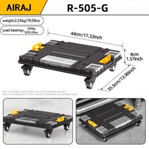 AIRAJ 대용량 전문가급 디자인의 계단식 적층형 이동식 공구함, 다중 수납칸 칸막이 설계로 효율적인 보관과 편리한 이동이 가능합니다. 가정용 DIY 프로젝트부터 전문 수리 작업장까지 적합합니다.