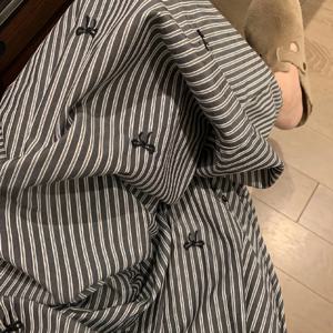 TEMU 리본 프린트 대비 팬츠, 새로운 봄 여름 스위트한 디자인 감각의 와이드핏 바지, 파자마 바지, 헐렁하고 부드럽고 편안한 라운지웨어