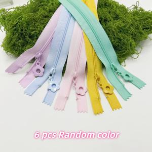 6가지 패턴 지퍼 (색상 랜덤) - 9.84inch 자동 잠금 플러시, 장식 꽃 디자인, 재봉, 수공예, 지갑, 인형 제작에 적합 - 혼합 색상 수제 재료, 재봉 용품 지퍼, 지퍼 플러시 장식 도매